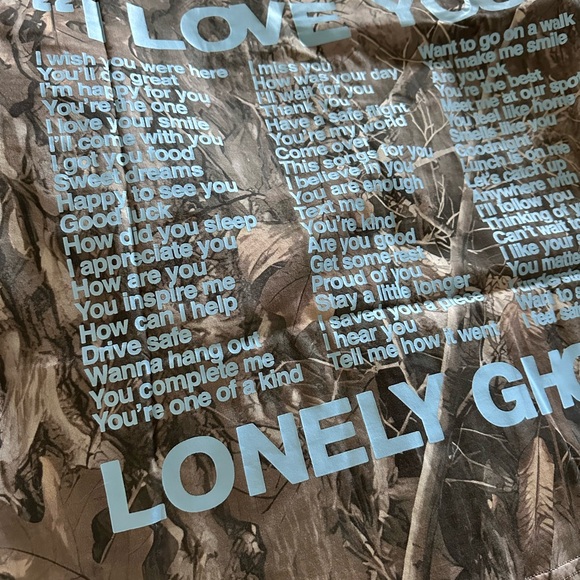 Lonely Ghost Camo T-Shirt I Love You Say it Back - Picture 4 of 5